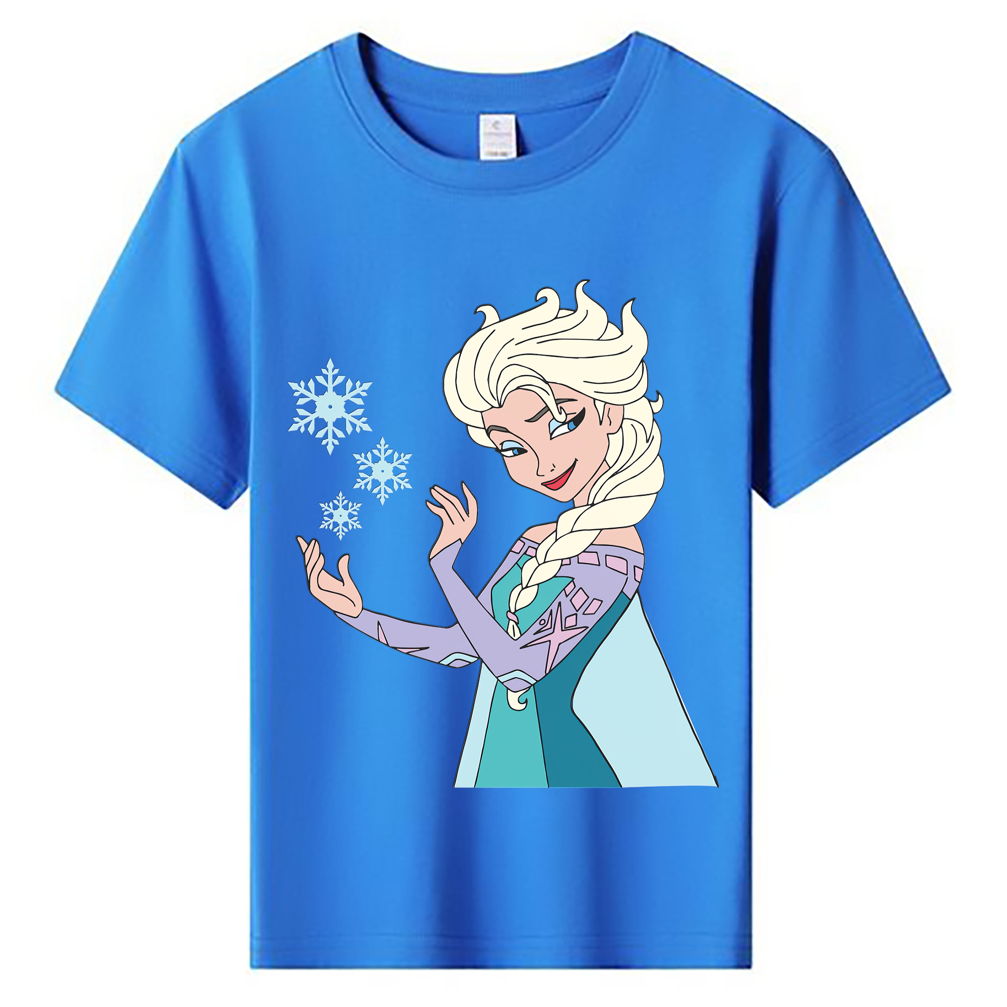 （画像用） アナと雪の女王 アンナ エルサ Frozen Anna Elsa 綿100％キッズTシャツ（フロントプリント）